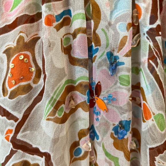 Gorgeous diane von furstenberg Summer Silk Top/Cardigan set Size 10 Or M - Picture 3 of 6